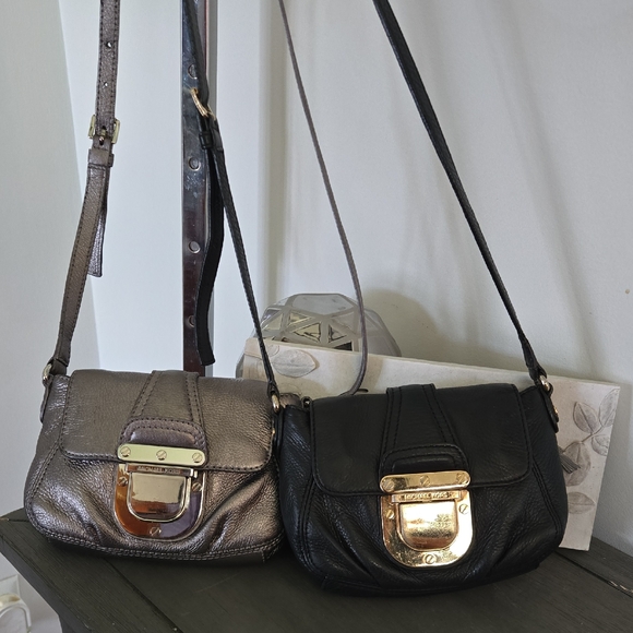 Michael Kors Handbags - Michael Kors Crossbody Bags Black/Metallic Silver Bundle of 2